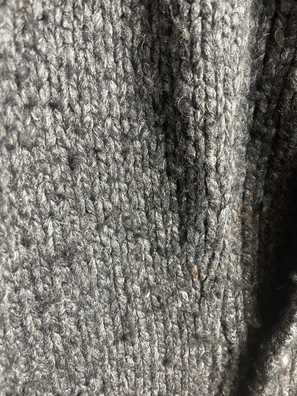 Polo Ralph Lauren Heavy Hand Knit Wool Cardigan Sweater Charcoal Gray Men's M